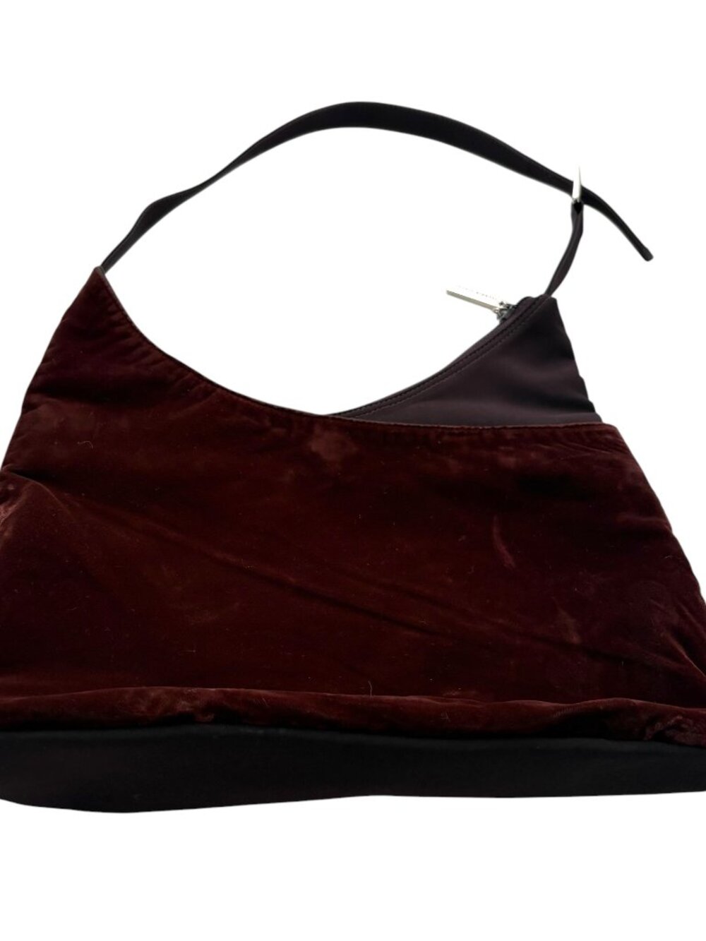 Vintage 90s Valerie Stevens Velvet Shoulder Bag Purse Chocolate Brown Elegant